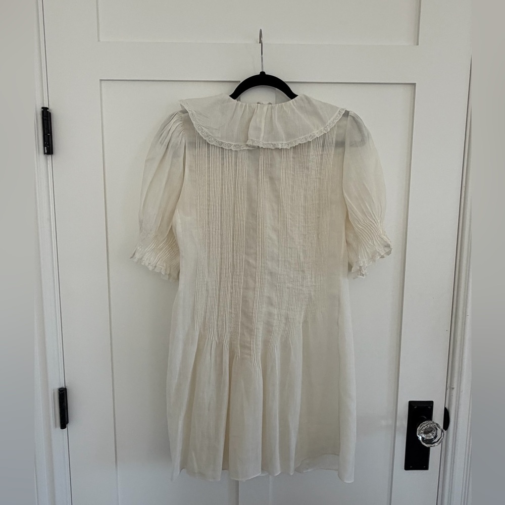 Doen Ivory / White Ruffle Mini Dress - Picture 8 of 14